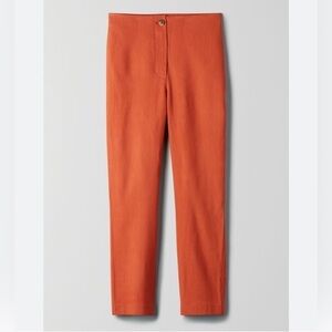 Wilfred Aritzia Cherice terracotta Italian linen blend cigarette pant Size 2